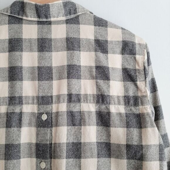 MADEWELL Classic Ex-Boyfriend Button-Back Shirt Buffalo Check Plaid Sz L - Picture 12 of 16
